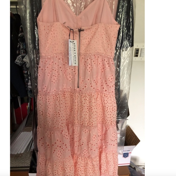 Alice and Olivia Shanti Eyelet Tiered Midi Dress - Picture 7 of 13